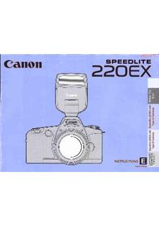 Canon 220 EX manual. Camera Instructions.